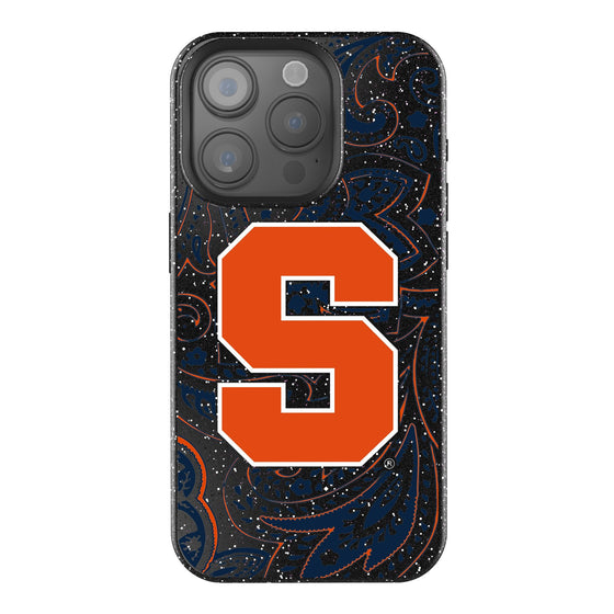 Syracuse Orange Paisley Bling Phone Case-0