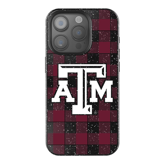 Texas A&M Aggies Plaid Bling Phone Case-0