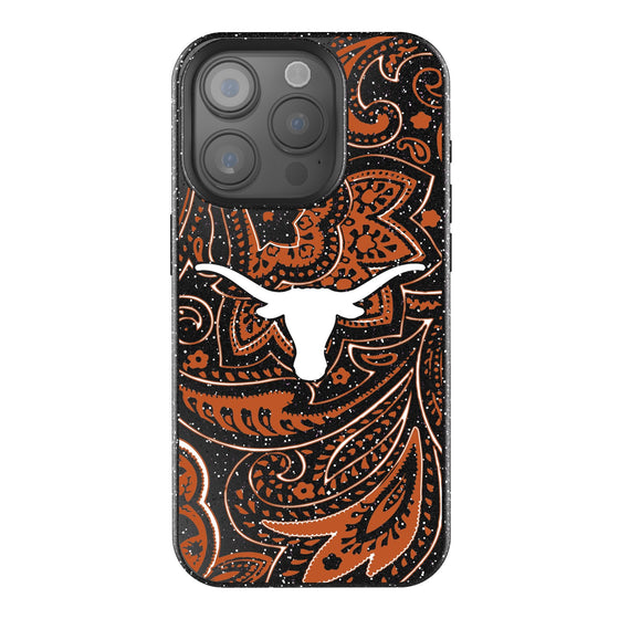 Texas Longhorns Paisley Bling Phone Case-0