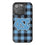 North Carolina Tar Heels Plaid Bling Phone Case-0