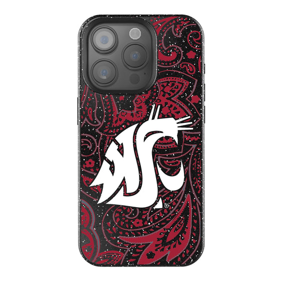 Washington State Cougars Paisley Bling Phone Case-0