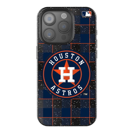 Houston Astros Plaid Bling Phone Case-0