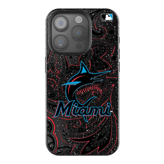 Miami Marlins Paisley Bling Phone Case-0