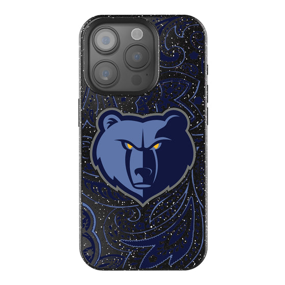 Memphis Grizzlies Paisley Bling Phone Case-0