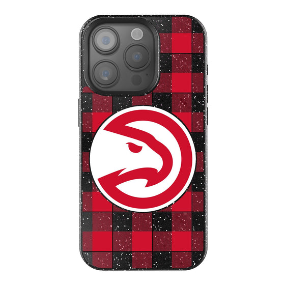 Atlanta Hawks Plaid Bling Phone Case-0