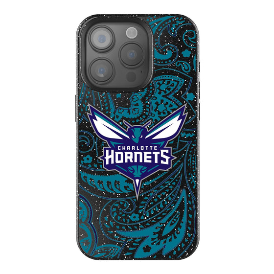 Charlotte Hornets Paisley Bling Phone Case-0