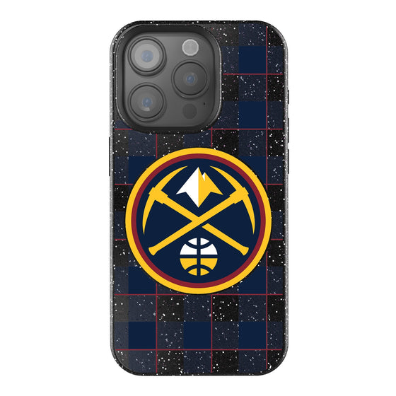 Denver Nuggets Plaid Bling Phone Case-0