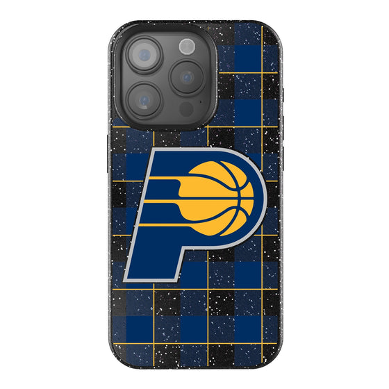 Indiana Pacers Plaid Bling Phone Case-0