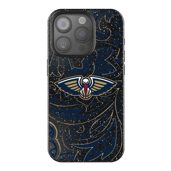 New Orleans Pelicans Paisley Bling Phone Case-0