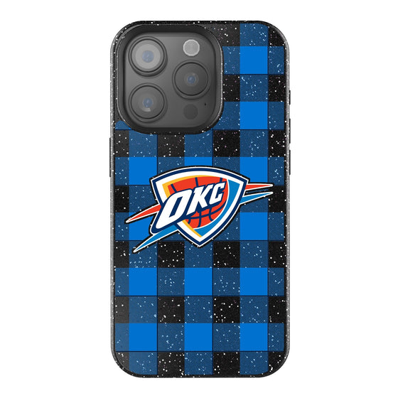 Oklahoma City Thunder Plaid Bling Phone Case-0