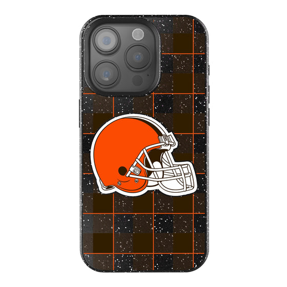 Cleveland Browns Plaid Bling Phone Case-0