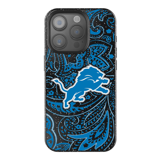 Detroit Lions Paisley Bling Phone Case-0