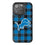 Detroit Lions Plaid Bling Phone Case-0