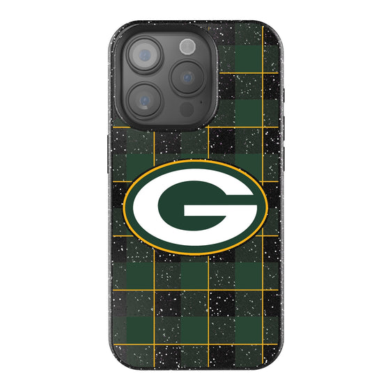 Green Bay Packers Plaid Bling Phone Case-0