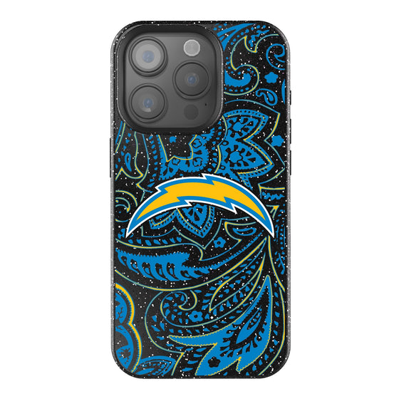 Los Angeles Chargers Paisley Bling Phone Case-0