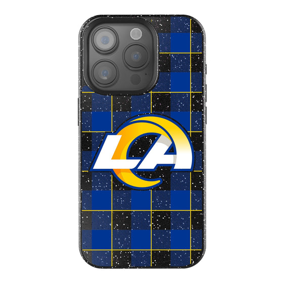 Los Angeles Rams Plaid Bling Phone Case-0