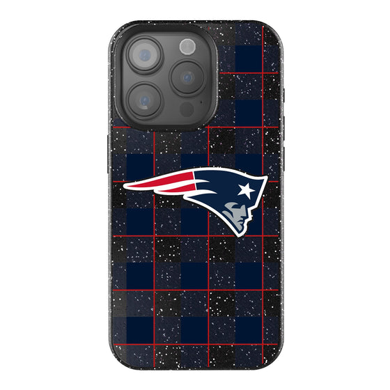 New England Patriots Plaid Bling Phone Case-0