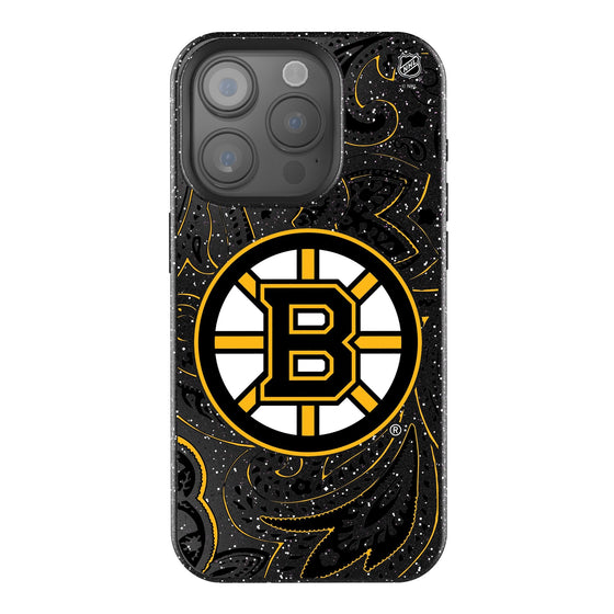 Boston Bruins Paisley Bling Phone Case-0