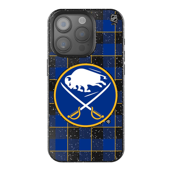 Buffalo Sabres Plaid Bling Phone Case-0