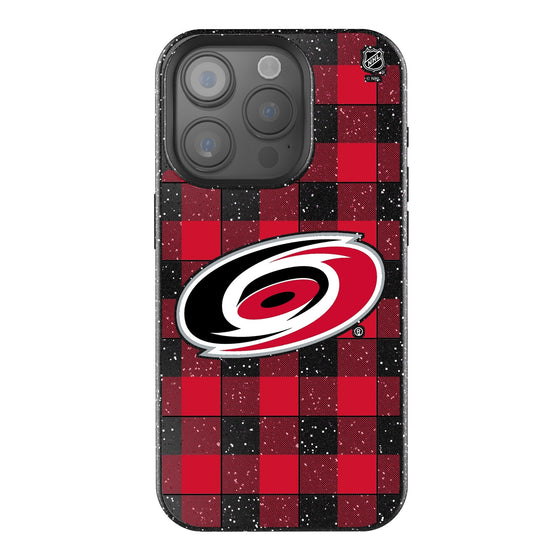 Carolina Hurricanes Plaid Bling Phone Case-0