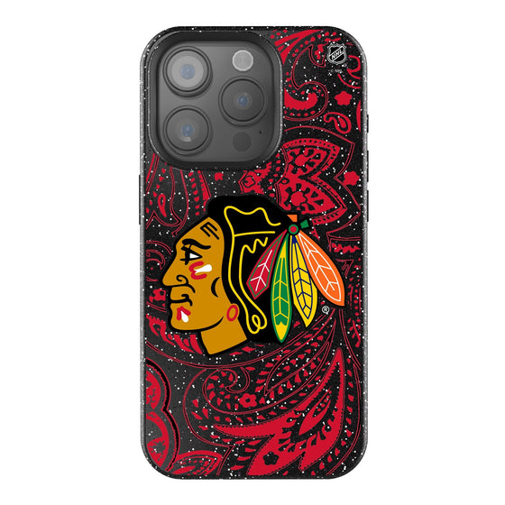 Chicago Blackhawks Paisley Bling Phone Case-0