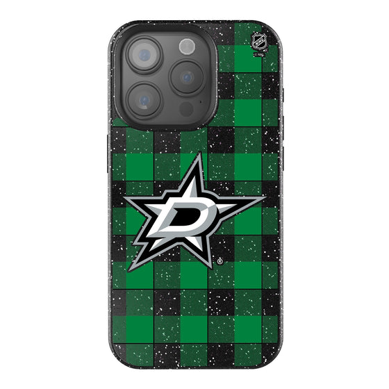 Dallas Stars Plaid Bling Phone Case-0