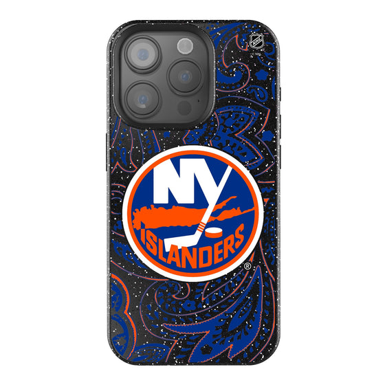 New York Islanders Paisley Bling Phone Case-0