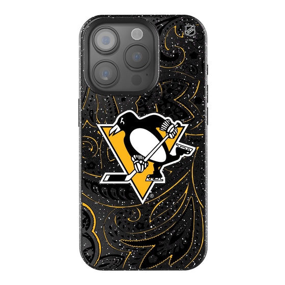 Pittsburgh Penguins Paisley Bling Phone Case-0