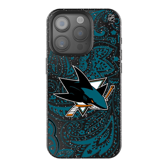 San Jose Sharks Paisley Bling Phone Case-0