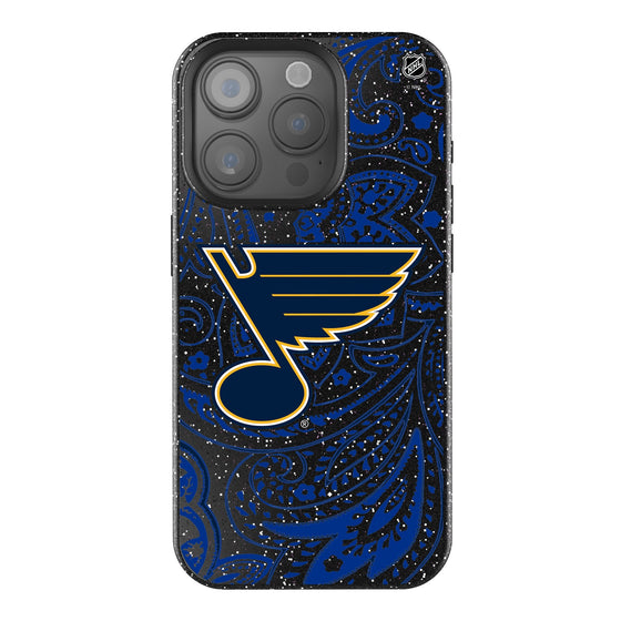 St. Louis Blues Paisley Bling Phone Case-0