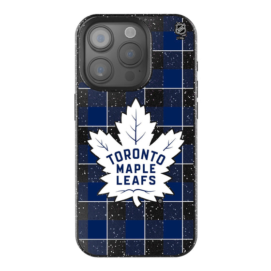 Toronto Maple Leafs Plaid Bling Phone Case-0