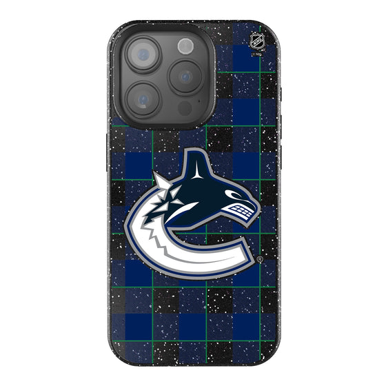 Vancouver Canucks Plaid Bling Phone Case-0