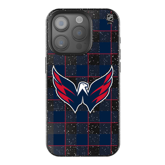 Washington Capitals Plaid Bling Phone Case-0