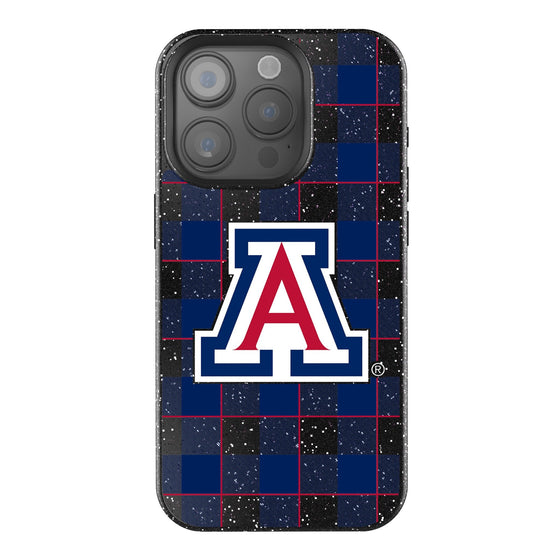 Arizona Wildcats Plaid Bling Phone Case-0