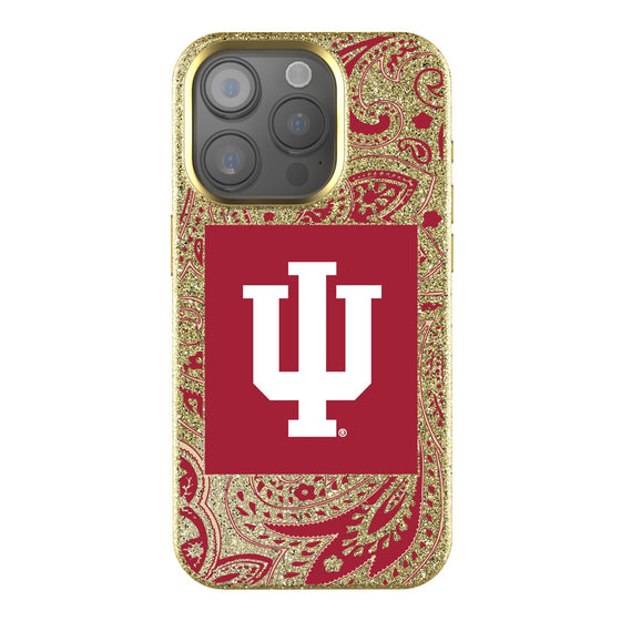 Indiana Hoosiers Paisley Bling Phone Case-0