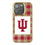 Indiana Hoosiers Plaid Bling Phone Case-0