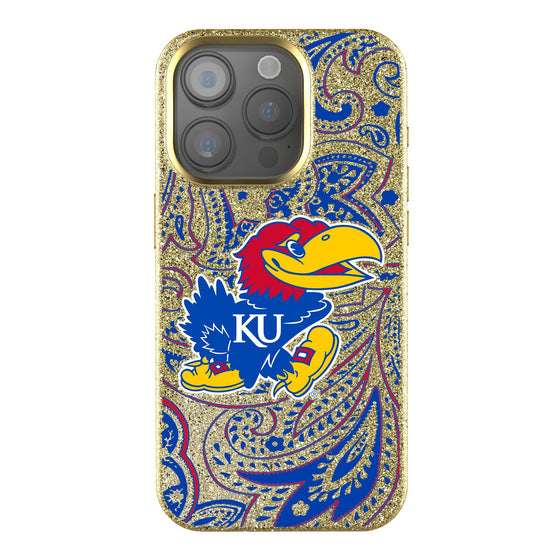 Kansas Jayhawks Paisley Bling Phone Case-0