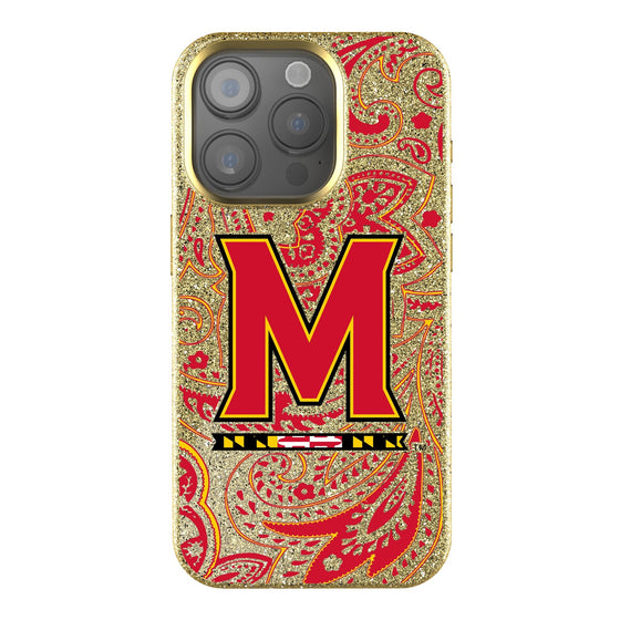 Maryland Terrapins Paisley Bling Phone Case-0