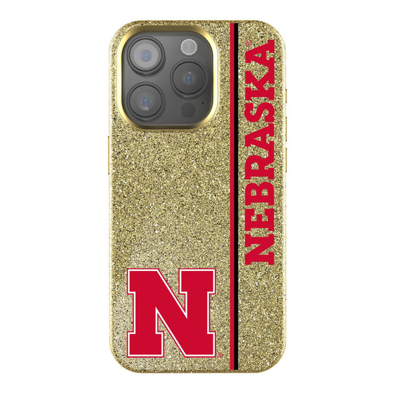 Nebraska Huskers N Sidebar Bling Phone Case-0