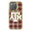 Texas A&M Aggies Plaid Bling Phone Case-0