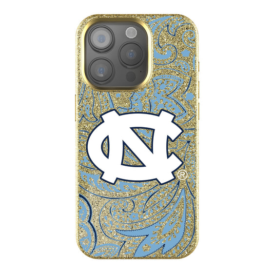 North Carolina Tar Heels Paisley Bling Phone Case-0