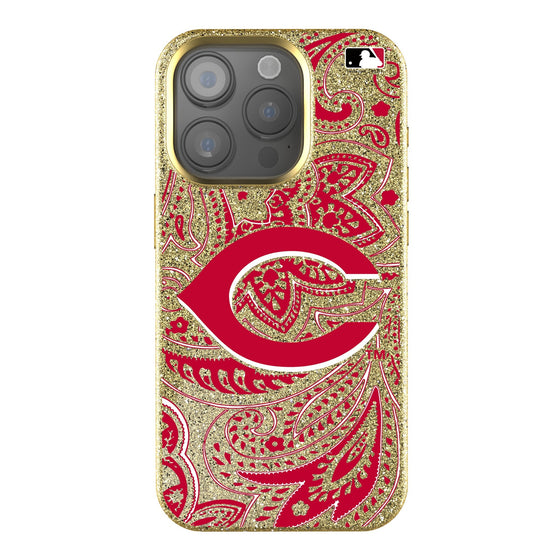 Cincinnati Reds Paisley Bling Phone Case-0