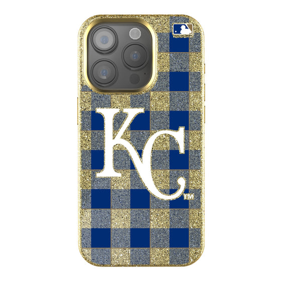 Kansas City Royals Plaid Bling Phone Case-0