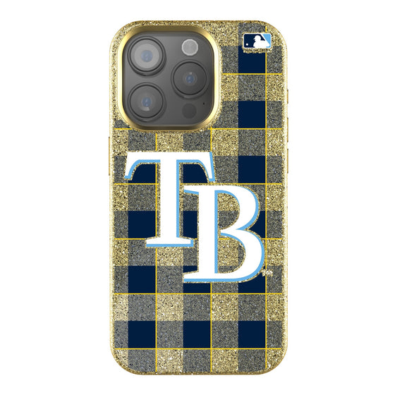 Tampa Bay Rays Plaid Bling Phone Case-0