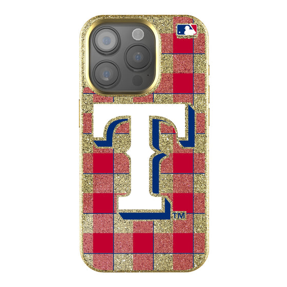 Texas Rangers Plaid Bling Phone Case-0