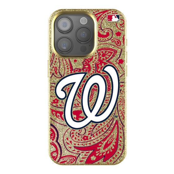 Washington Nationals Paisley Bling Phone Case-0