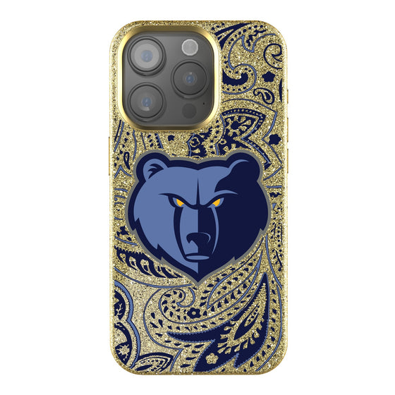 Memphis Grizzlies Paisley Bling Phone Case-0