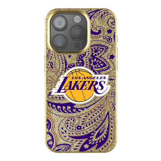 Los Angeles Lakers Paisley Bling Phone Case-0