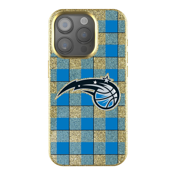 Orlando Magic Plaid Bling Phone Case-0