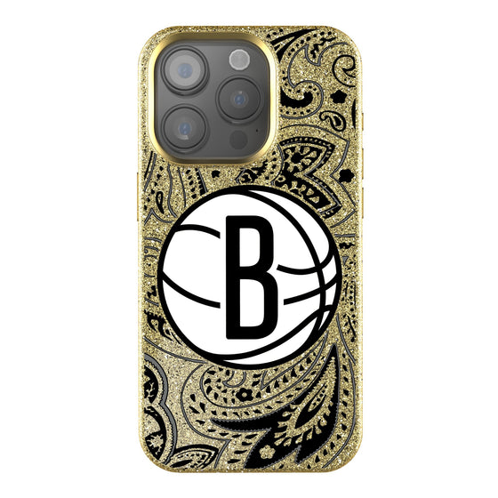 Brooklyn Nets Paisley Bling Phone Case-0